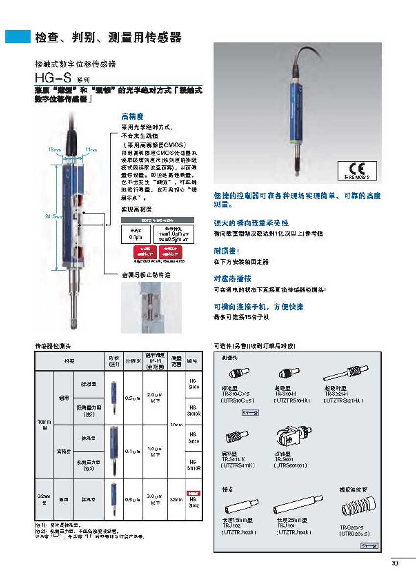 检查判别测量用传感器 